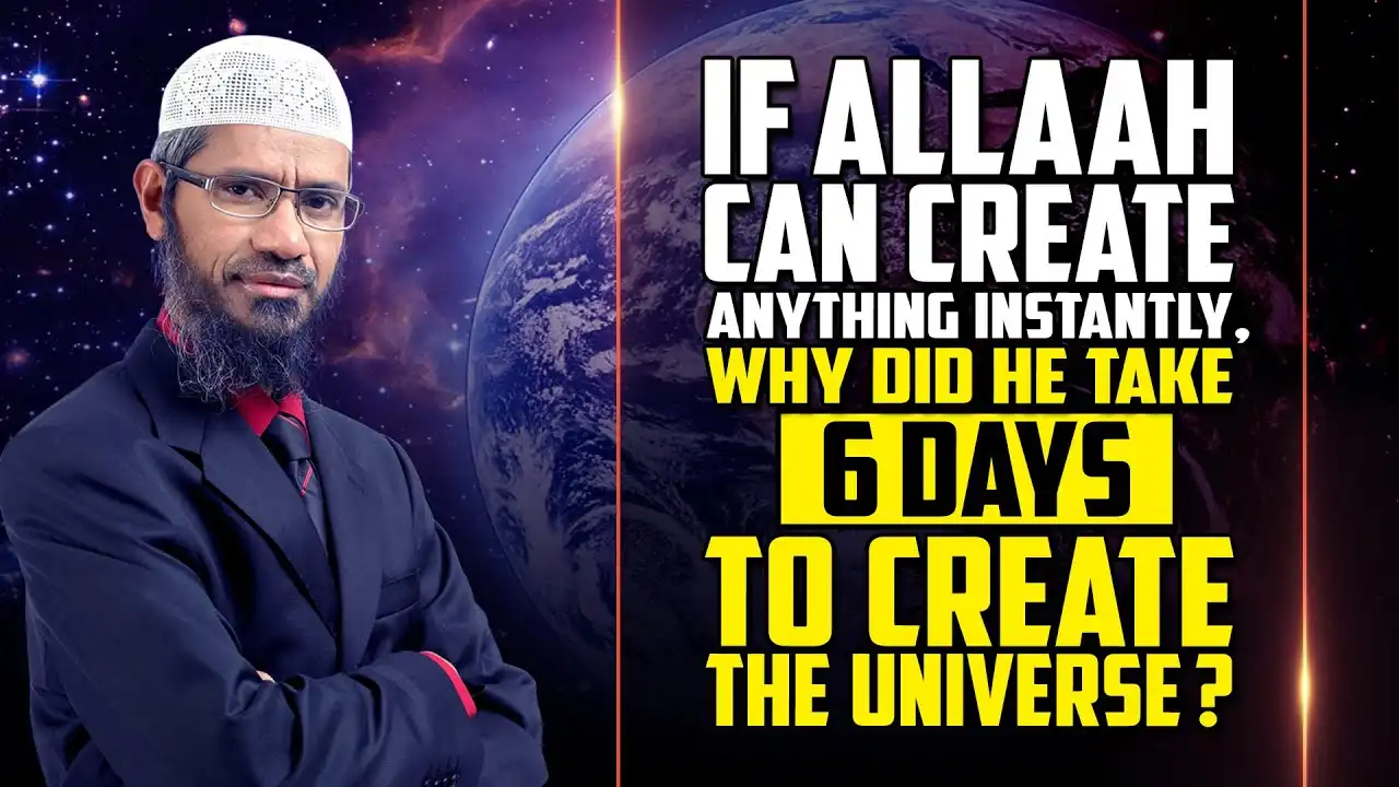 If Allah Can Create Anything Instantly Why Did He Take 6 Days To Create The Universe? - Zakir Naik 13 if allah can create anything instantly why did he take 6 days to create the universe? - zakir naik