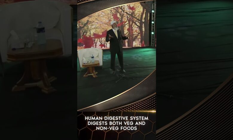 Human Digestive System Digests Both Veg And Non-Veg Foods - Dr Zakir Naik 13 human digestive system digests both veg and non-veg foods - dr zakir naik