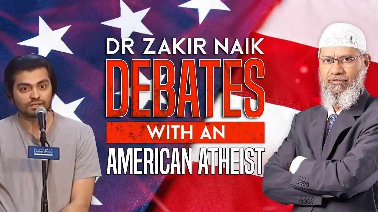 dr zakir naik debates with an american atheist - dr zakir naik