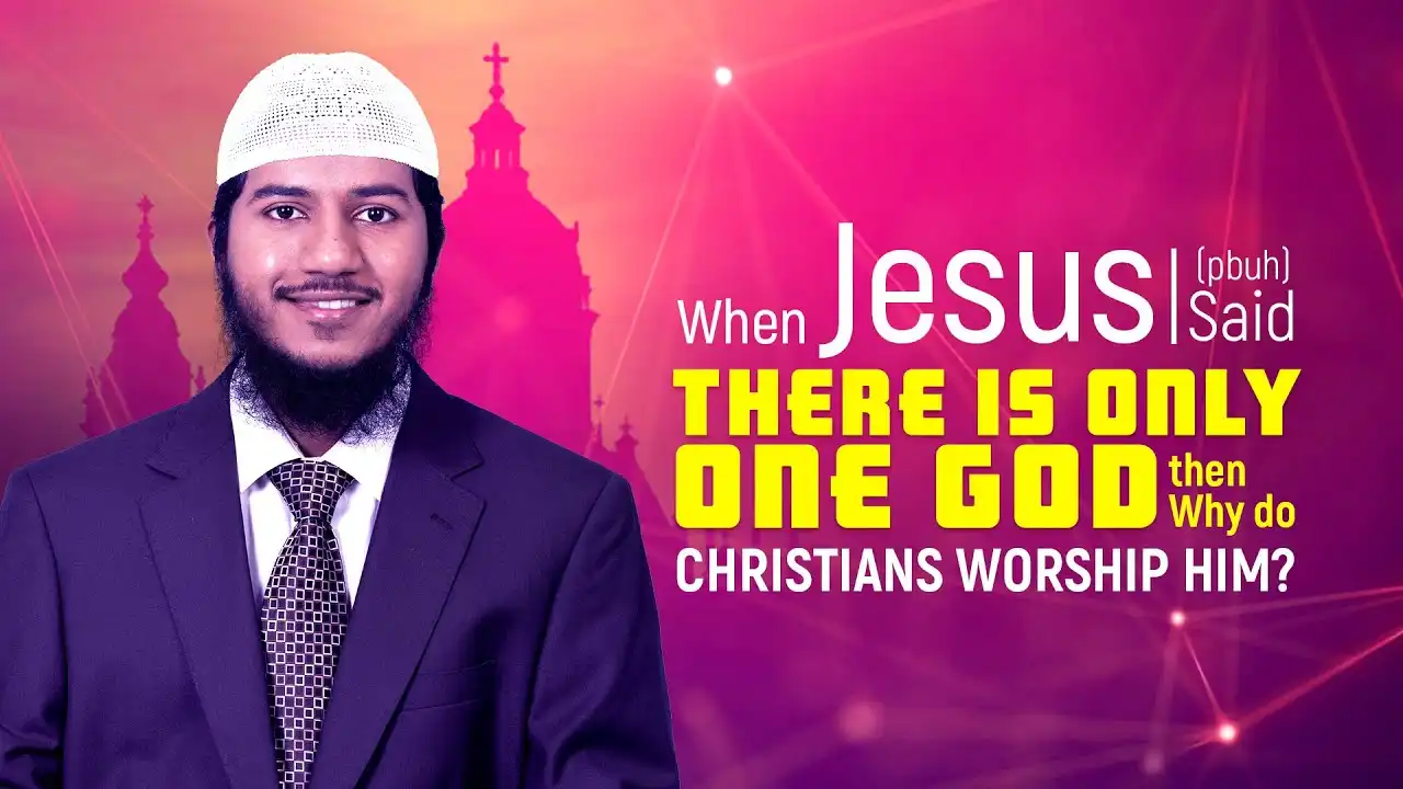 when jesus (pbuh) said there is only one god then why do christians worship him? — fariq naik