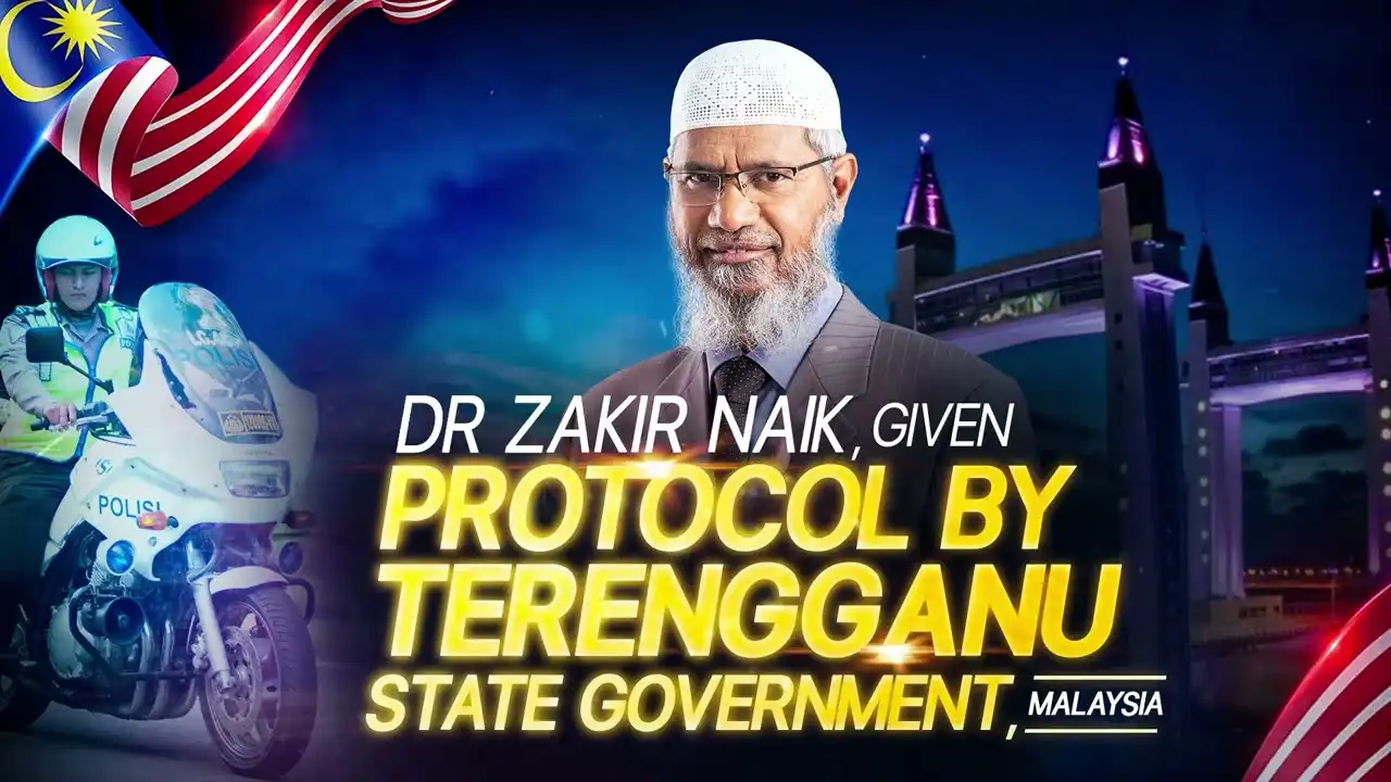 dr zakir naik given protocol by terengganu state government, malaysia.