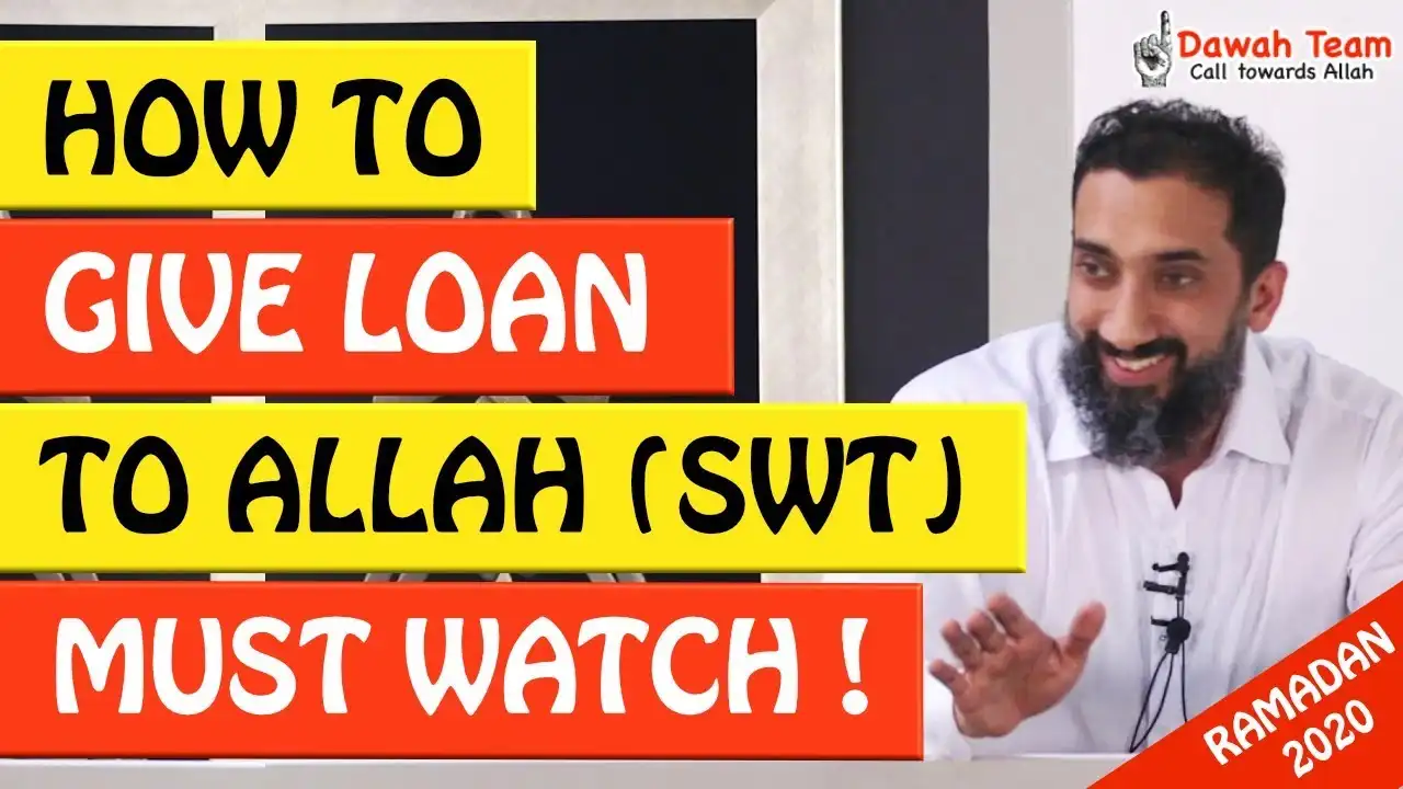 🚨how to give loan to allah🤔 - nouman ali khan