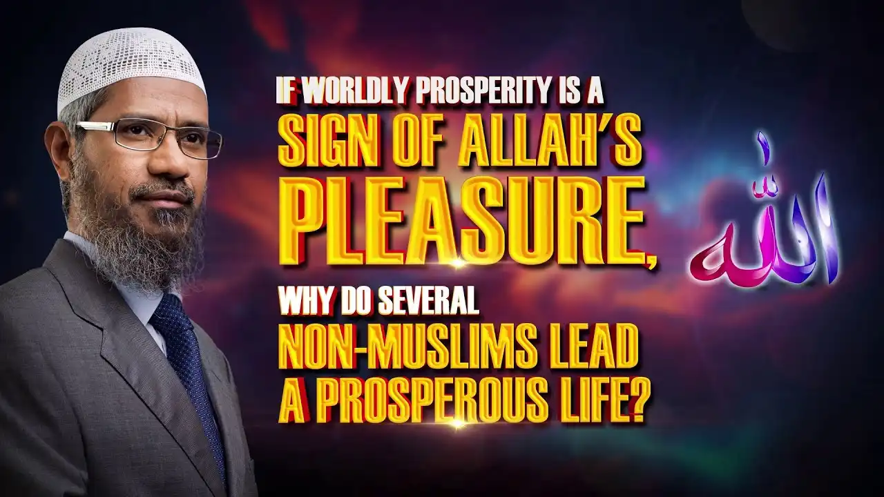 if worldly prosperity is a sign of allah's pleasure, why do several non muslims lead a prosperous...