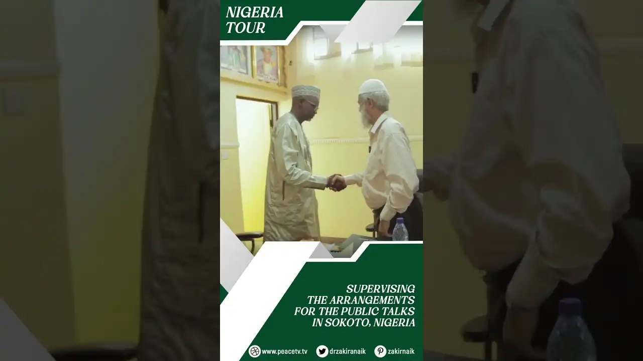 dr zakir along with dr jabir maihula minister (commissioner) of religious affairs, sokoto, nigeria