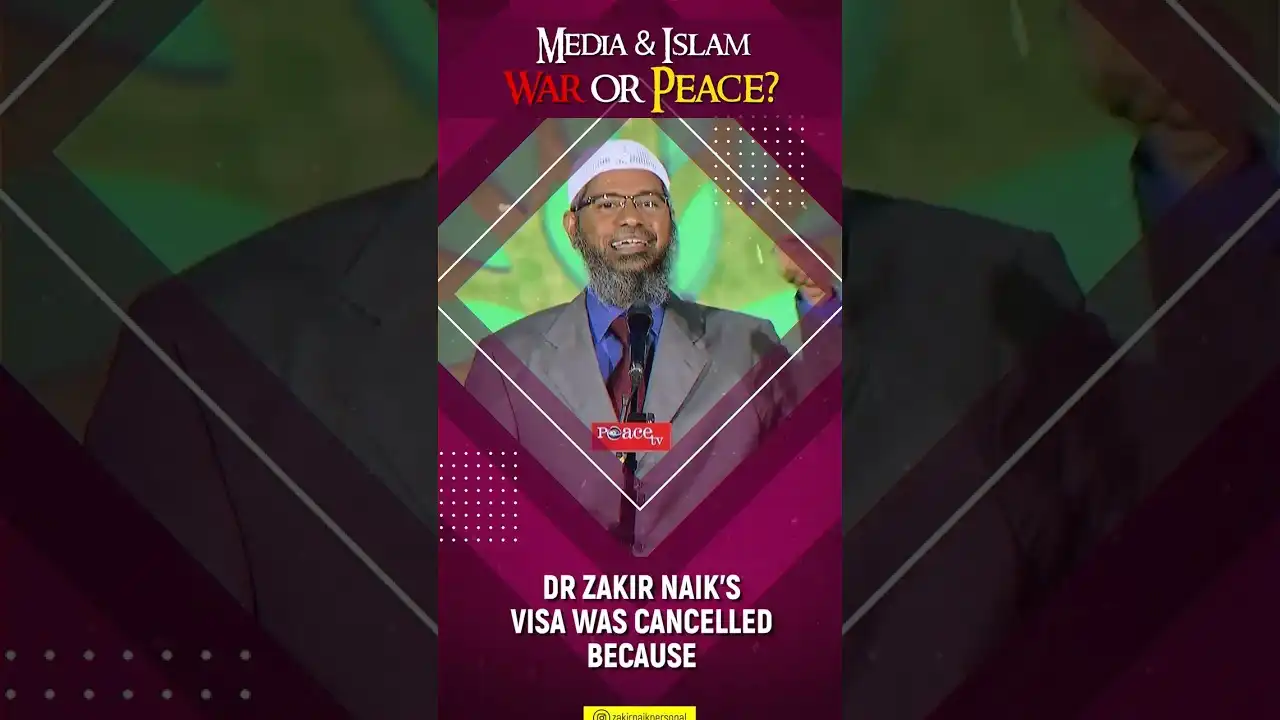 dr zakir naik's visa was cancelled because he condemned the killing of innocent muslims - zakir naik