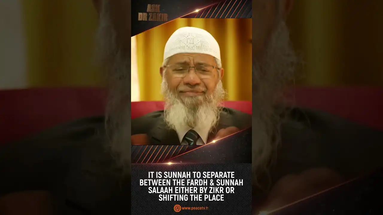 it is sunnah to separate between the fard and sunnah salaah either by zikr or shifting the place