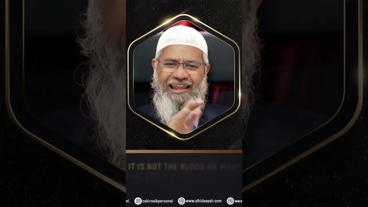 it is not the blood or meat that reaches allah but it is the piety that reaches him - dr zakir naik