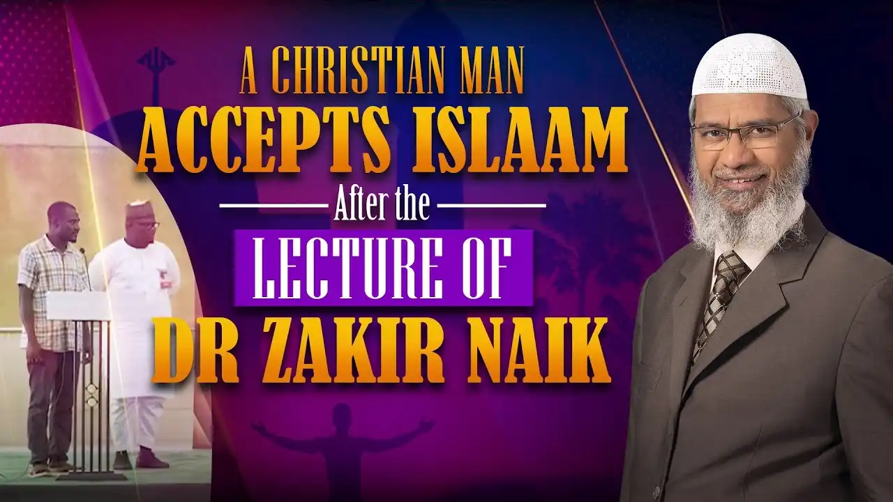 a christian man accepts islam after the lecture of dr zakir naik