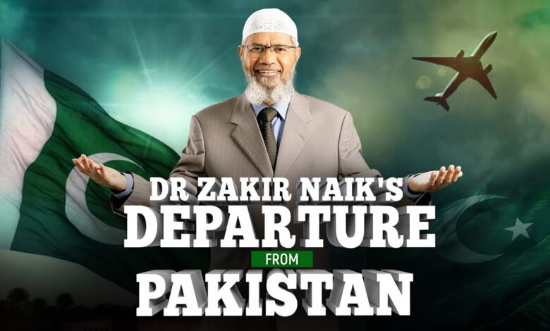 dr zakir naik's departure from pakistan