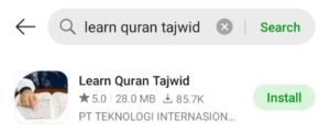 how to install learn quran tajwid from oppo app market