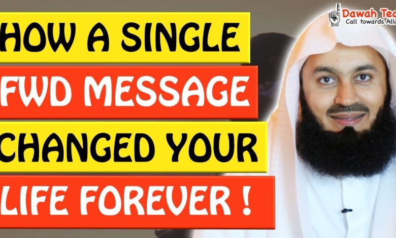 🚨how a single message changed your life🤔 - mufti menk