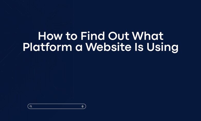 how to find out what platform a website is using
