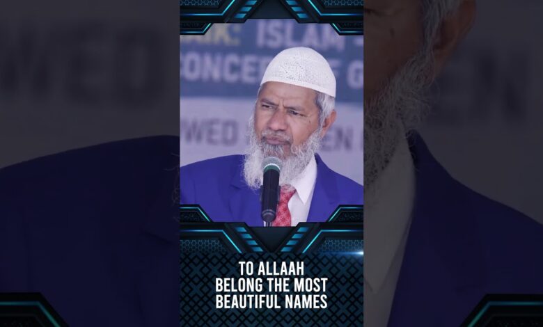 to allah belong the most beautiful names - dr zakir naik