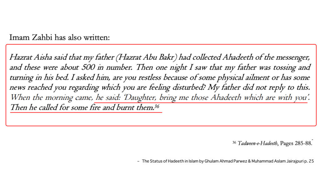 1754258559 311 abu bakrs stance on hadith and the problem with anti quran alone