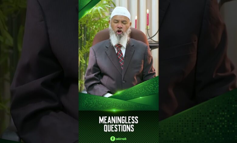 meaningless questions - dr zakir naik