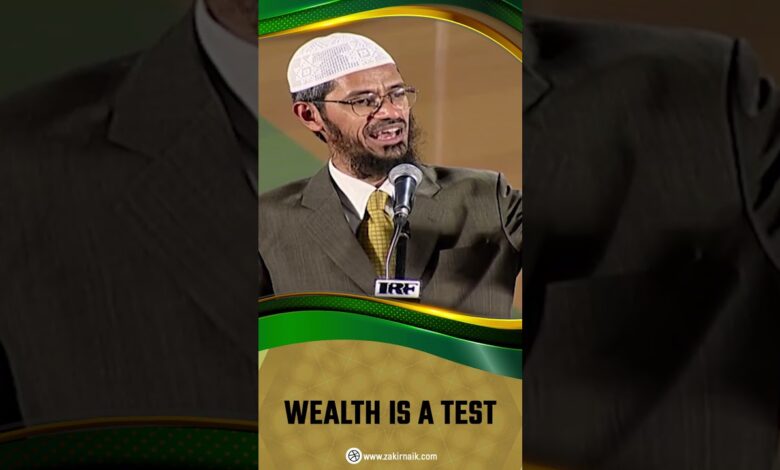 wealth is a test - dr zakir naik