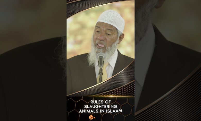 rules of slaughtering animals in islam - dr zakir naik