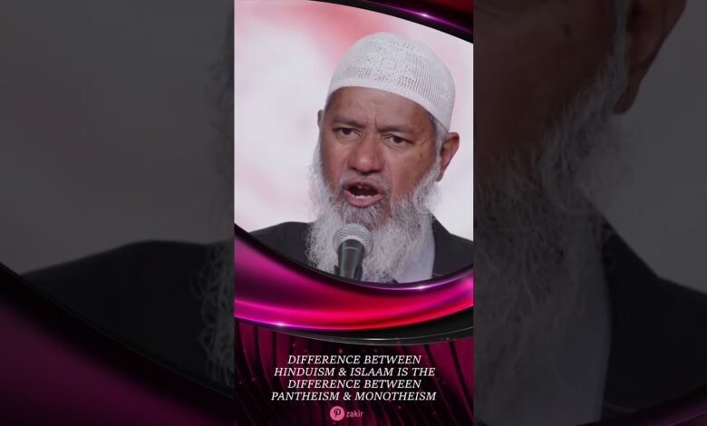 difference between hinduism and islam is the difference between pantheism and monotheism - dr zakir
